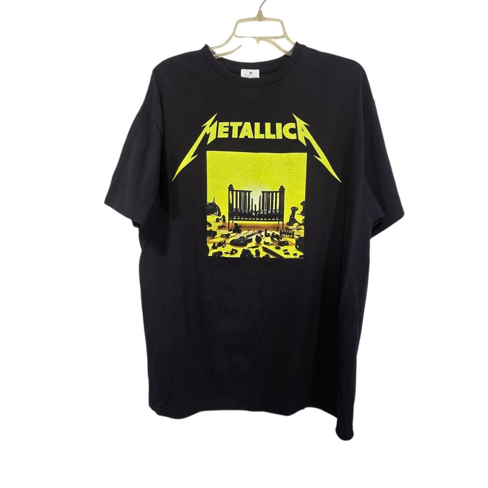 NWT Hot Topic Metallica Seventy Two Seasons Black Yellow Concert Band Tee XL - Picture 8 of 8